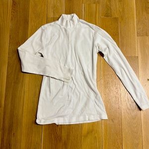 collared  white sweatshirt